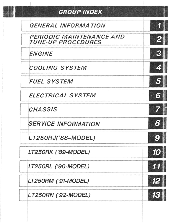 Product picture 1987-1992 Suzuki Lt250R quad racer service manual