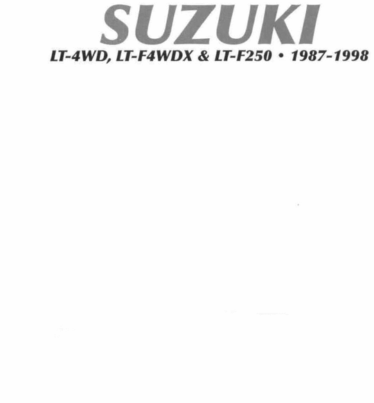 Product picture 1987-1998 suzuki Lt250 4wd quadrunner